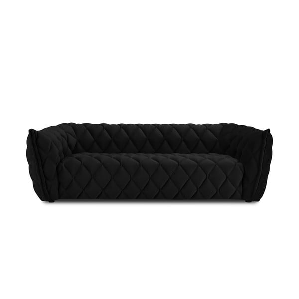 Fekete bársony kanapé 228 cm Flandrin – Interieurs 86