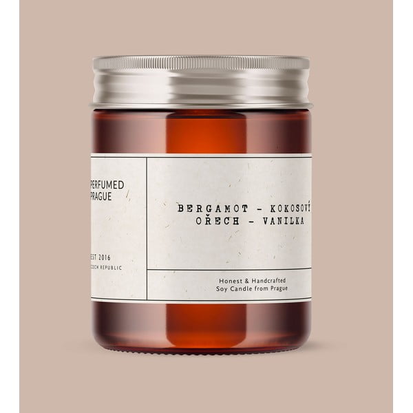 Illatos szójaviasz gyertya égési idő 40 ó #32 Bergamot, Coconut, Vanilla – Perfumed Prague-image-1