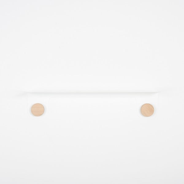 Hook fehér fali polc 2 akasztóval, hossza 60 cm - Gazzda-image-2