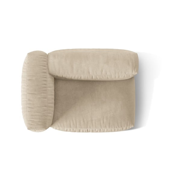 Bézs bársony kanapé modul (bal oldali) Martina – Micadoni -image-3