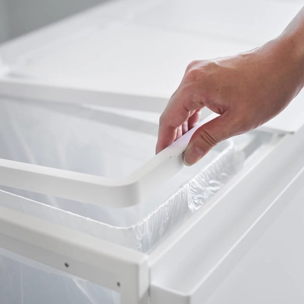 Fehér fém szelektív szemetes Tower – YAMAZAKI-image-4