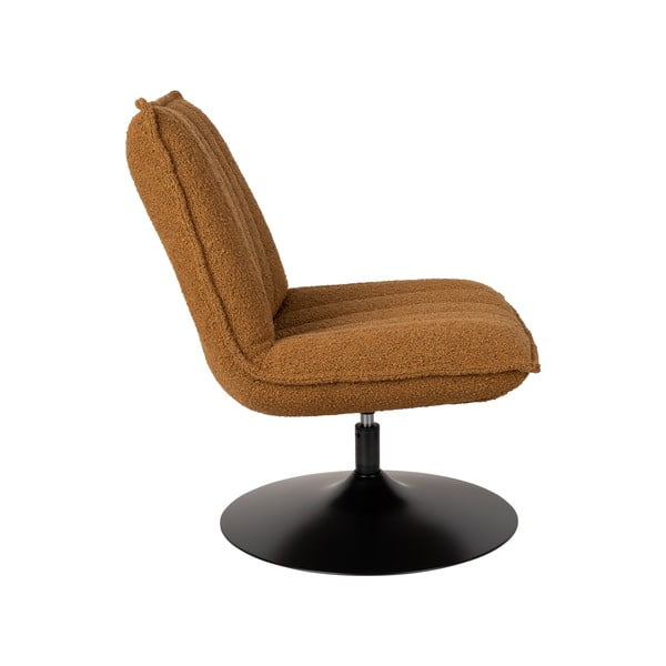 Okkersárga buklé fotel Jax – White Label-image-3