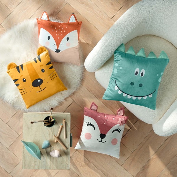 Bársony gyerek párna 40x40 cm Dina – douceur d'intérieur-image-4