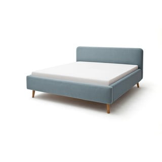 Mattis kékesszürke kétszemélyes ágy, 160 x 200 cm - Meise Möbel