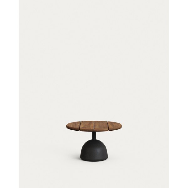 Kerek kerti dohányzóasztal akácfa asztallappal ø 55 cm Saura – Kave Home-image-2