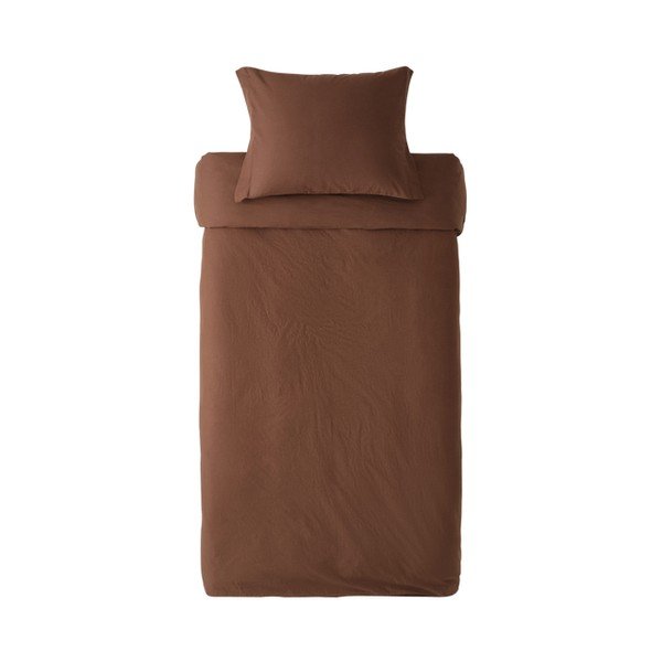 Barna egyszemélyes bio pamut ágyneműhuzat 150x200 cm Juliette – Ellos Home
