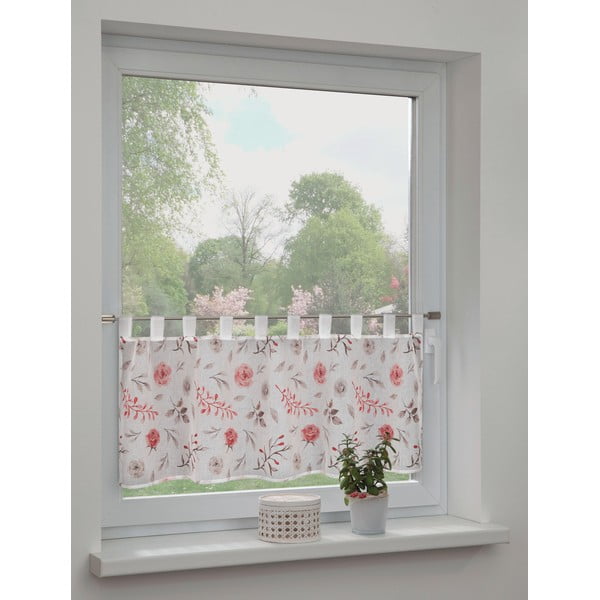 Fehér-rózsaszín fényáteresztő függöny 135x45 cm Rose – Sehlbach-image-1