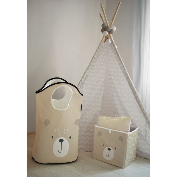 Bézs szövet gyerek tárolódoboz Dots from the Forest - Butter Kings-image-1