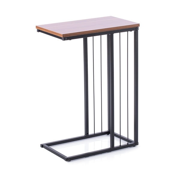 Tárolóasztal diófa dekoros asztallappal 25x45 cm Flurta – Homede