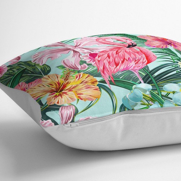 Yalnız Flamingo párnahuzat, 45 x 45 cm - Minimalist Cushion Covers-image-1