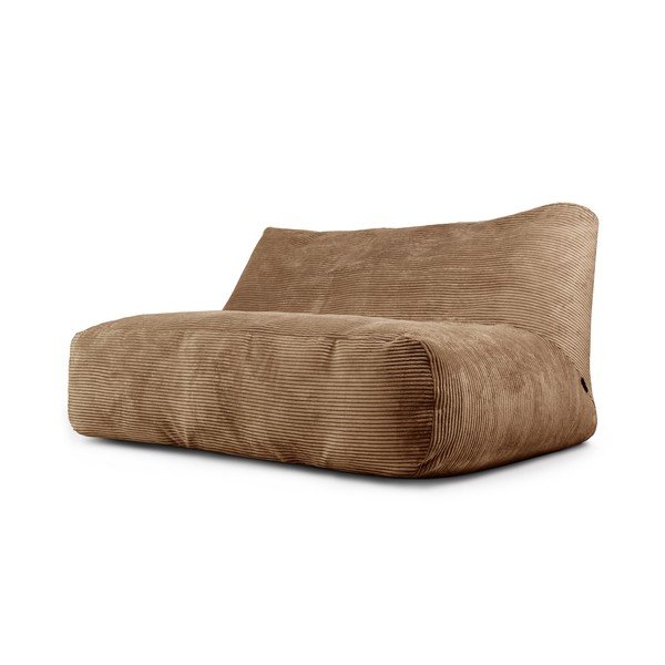 Barna kordbársony babzsákfotel Sofa Tube 160 – SLOWDOWN