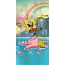 Pamut gyerek fürdőlepedő 70x140 cm Sponge Bob "Tropical Duo" – Jerry Fabrics