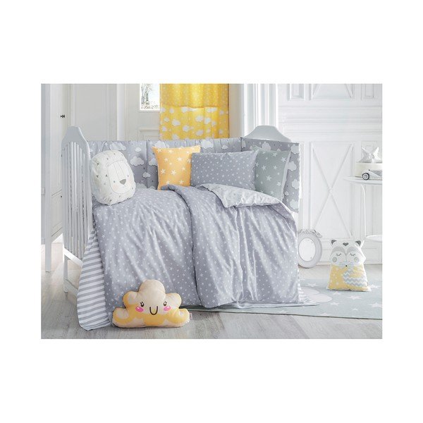 Pillow Toy Star világosszürke pamutkeverék gyerekpárna, 35 x 35 cm - Mike & Co. NEW YORK-image-1