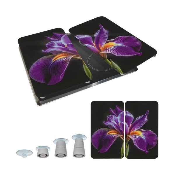 Edzett üveg tűzhely fedőlap szett 2 db-os 52x30 cm Abdeckplatte  – Wenko-image-2
