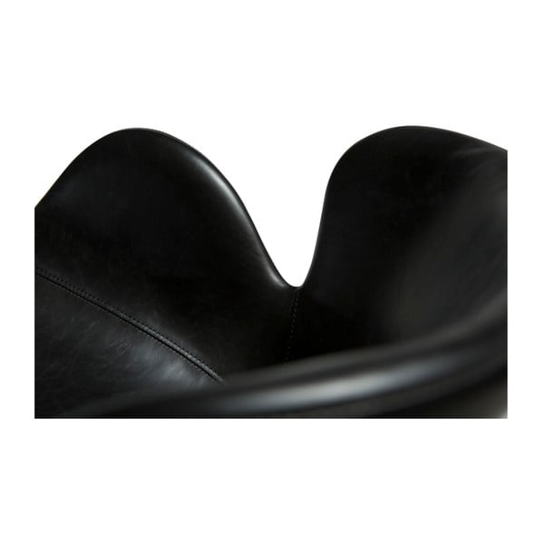 Fekete kárpitozott karfás étkezőfotel Gaia – DAN-FORM Denmark-image-3