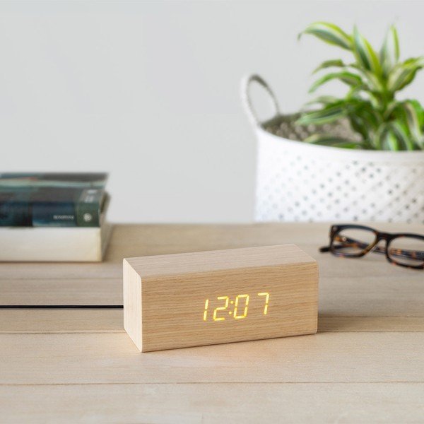 Digitális asztali ébresztőóra Timber – Balvi-image-1