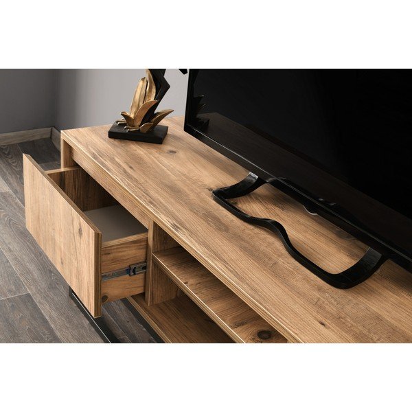 Belinda TV-állvány borovi fenyő dekorral, szélesség 140 cm-image-3