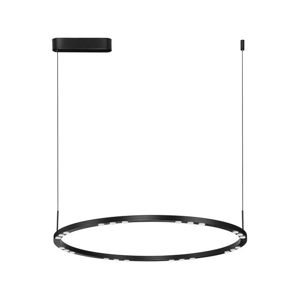 Matt fekete alumínium LED dimmelhető függőlámpa ø 80 cm Lunette – Nova Luce