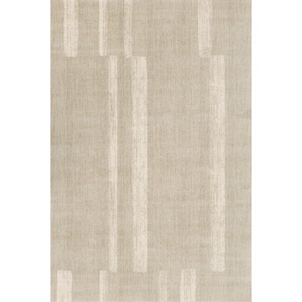 Szürkésbézs gyapjú szőnyeg 133x190 cm Agnus Brush Lines – Agnella