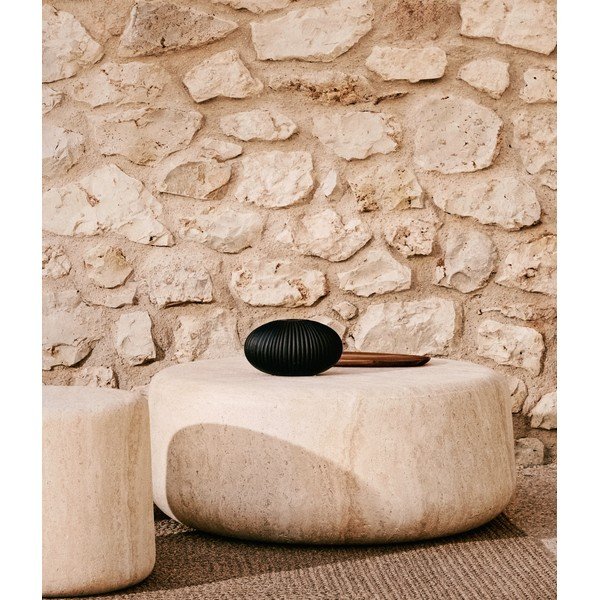 Beton kerek kerti dohányzóasztal ø 90 cm Drasi – Kave Home-image-1