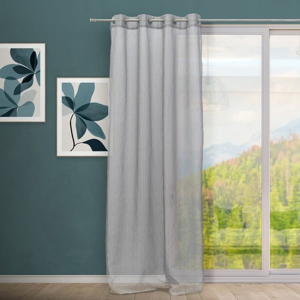 Szürke fényáteresztő függöny 140x260 cm Vertical Thread – Casa Selección-image-1