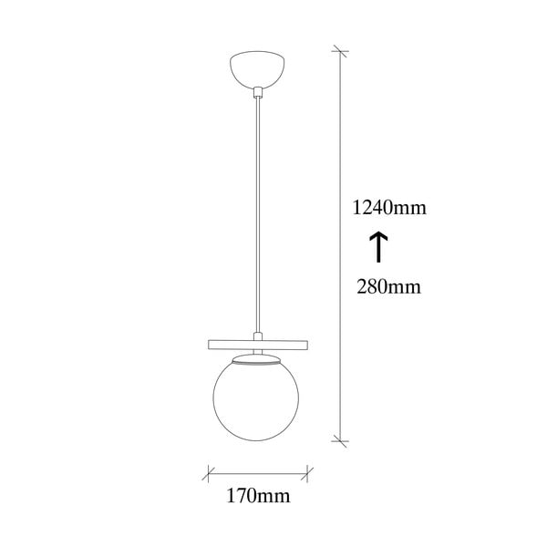 Fehér-fekete függőlámpa üveg búrával ø 15 cm Üzüm – Opviq lights-image-3