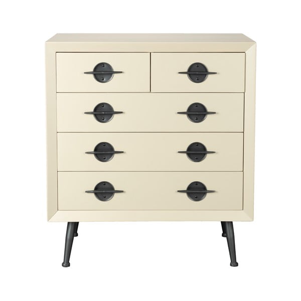 Bézs kaucsukfa komód 86x86x40 cm Edson – Dutchbone