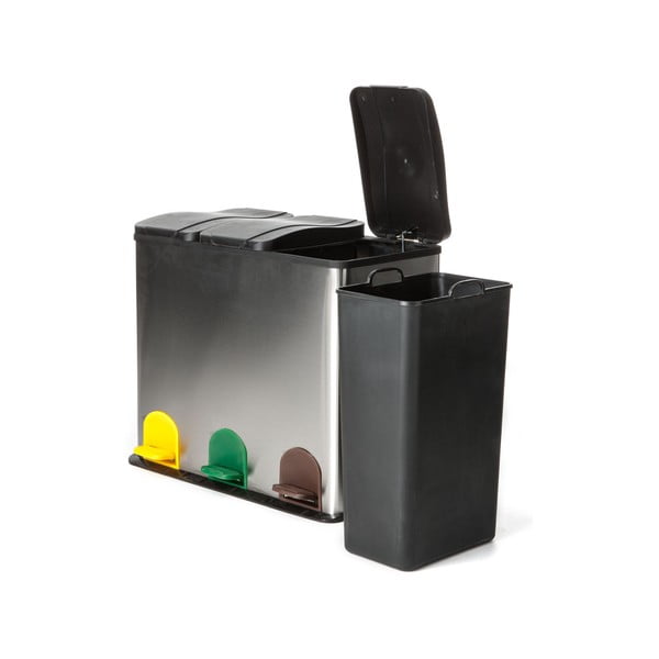 Recycle ezüstszínű szelektív szemetes, 60 l - Tomasucci-image-2