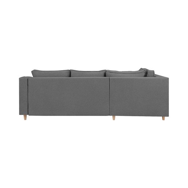 Jonquille szürke négyszemélyes kinyitható kanapé, bal oldali - Mazzini Sofas-image-3