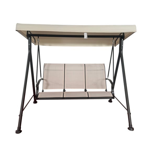 Bézs fém kerti hintaágy Hollywood II – Rojaplast-image-1