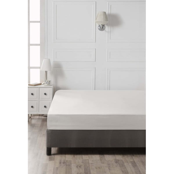 Fehér gumis pamut lepedő 140x200 cm – Mijolnir-image-2