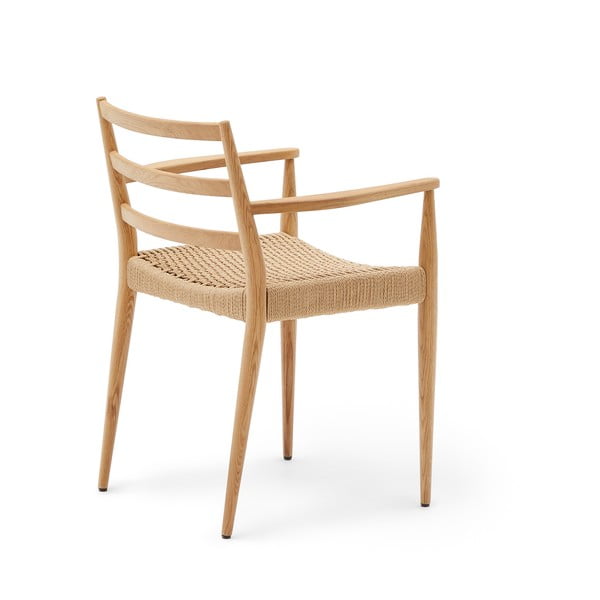 Natúr színű tölgyfa étkezőszék szett 2 db-os Analy – Kave Home-image-3