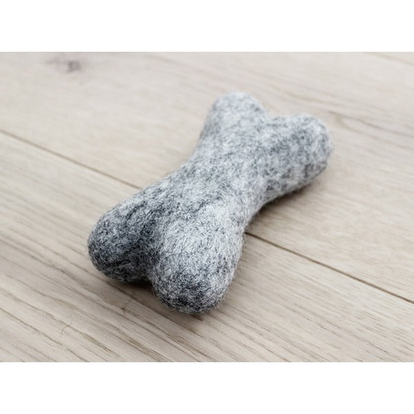 Pet Bones acélszürke gyapjújáték házi kedvenceknek, hosszúság 14 cm - Wooldot