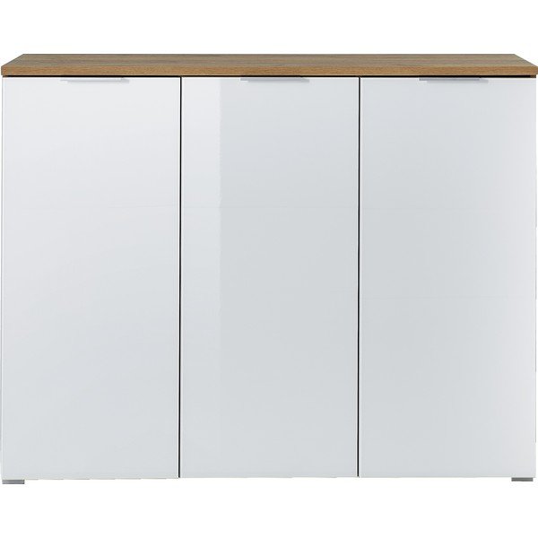 Fehér cipőtartó tölgyfa dekorral Telde - Germania-image-2