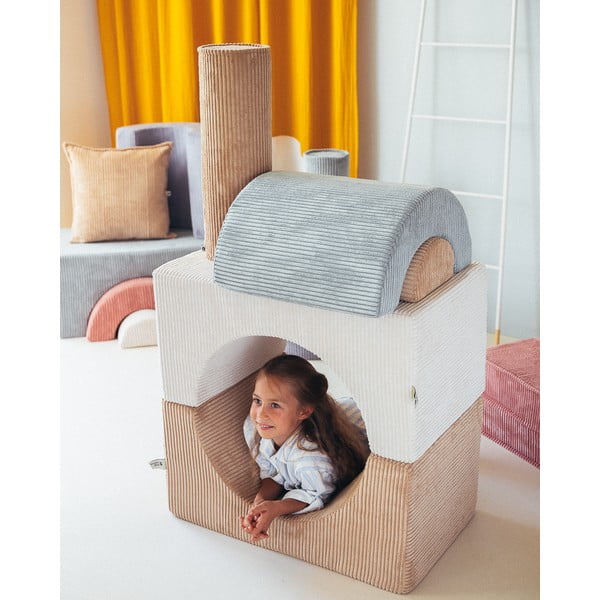 Mentazöld kordbársony habszivacs játszótér 3 db-os magasság 37 cm 75x49 cm Rainbow Montessori – Wigiwama-image-1