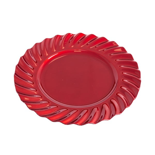Piros kerek szervírozó tányér - Casa Selección