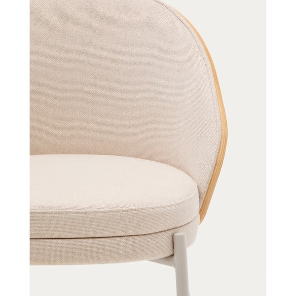 Krémszínű-natúr színű étkezőszék Eamy – Kave Home-image-1