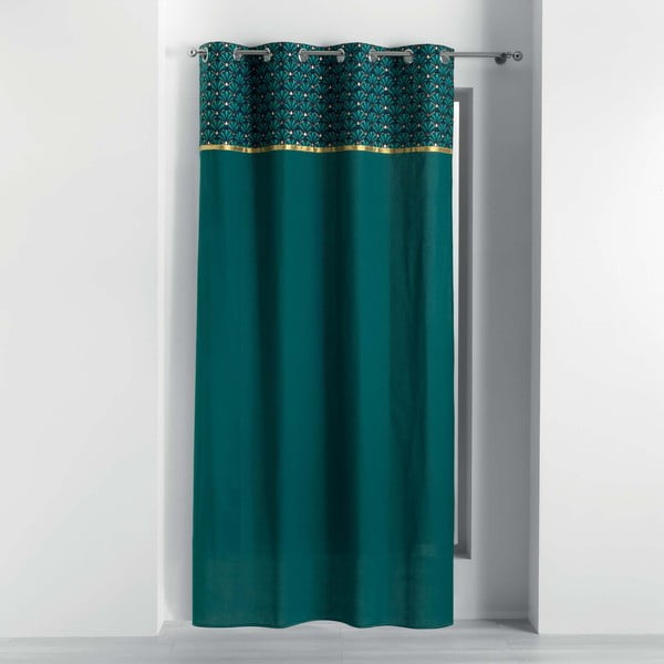 Petróleum színű pamut függöny 140x240 cm Artchic – douceur d'intérieur