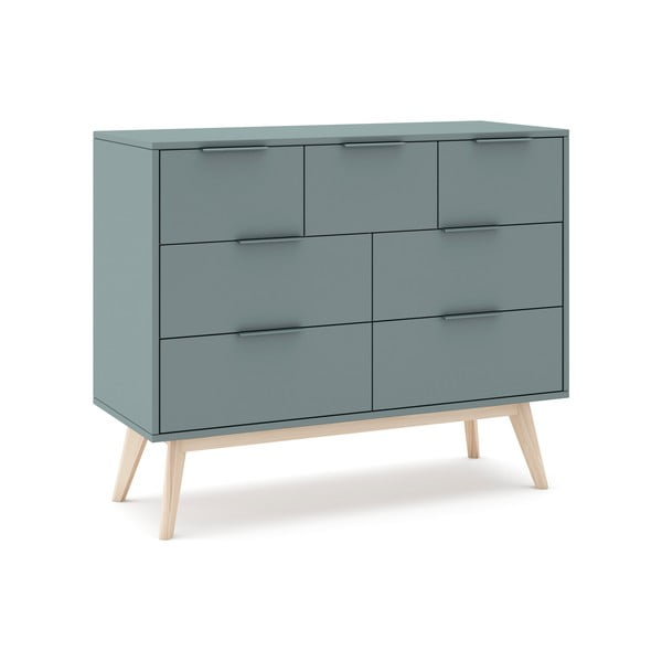 Szürkészöld komód 120x83x40 cm Pisco – Marckeric-image-2