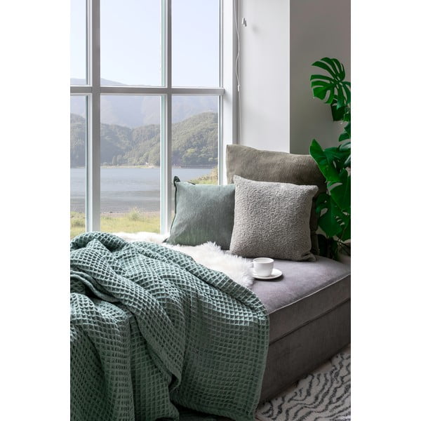 Waffle barna-szürke pamut takaró, 130 x 170 cm - Tiseco Home Studio-image-1