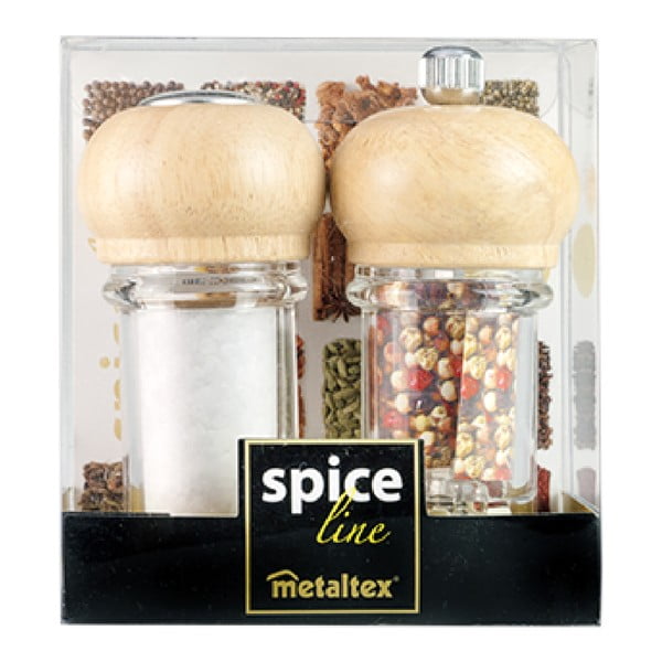 2 db-os üveg fűszertartó szett, hosszúság 10 cm - Metaltex-image-1