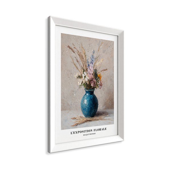 Nyomtatott keretezett kép 56x75 cm Blue Vase – Styler-image-4