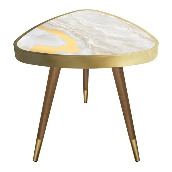 Maresso Golden Marble Triangle tárolóasztal, 45 x 45 cm