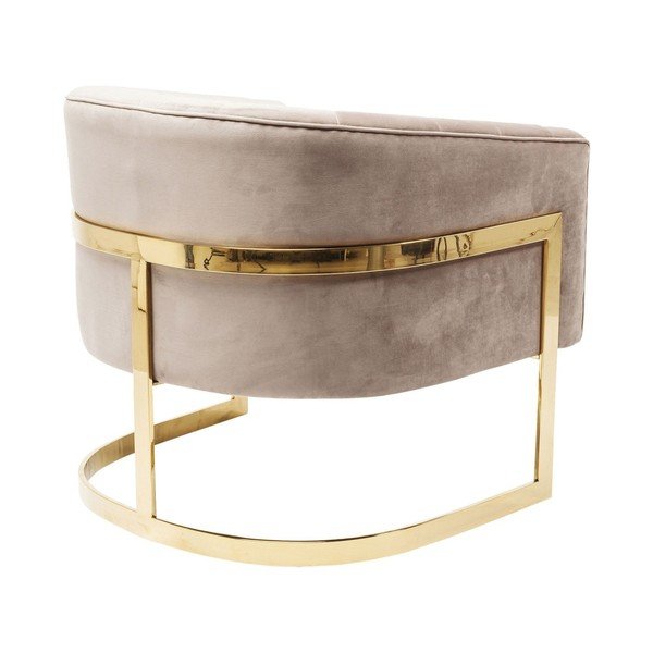 Pure Elegance bézs fotel, aranyszínű elemekkel - Kare Design-image-4