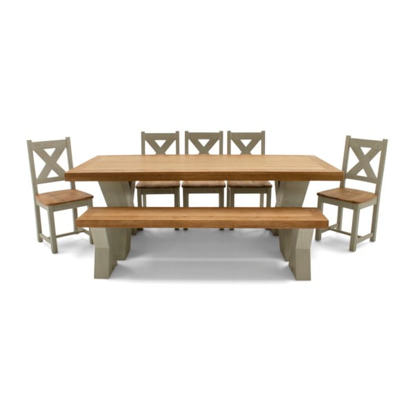 Monroe tömörfa étkezőasztal, hossza 2,3 m - VIDA Living
