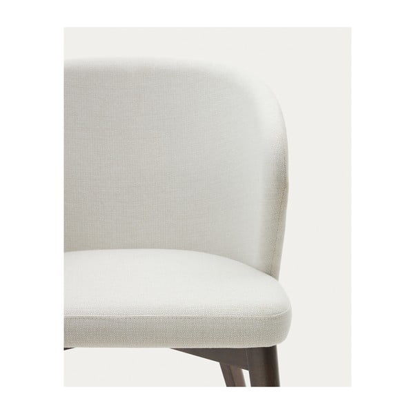 Krémszínű kárpitozott étkezőfotel Darice – Kave Home-image-2