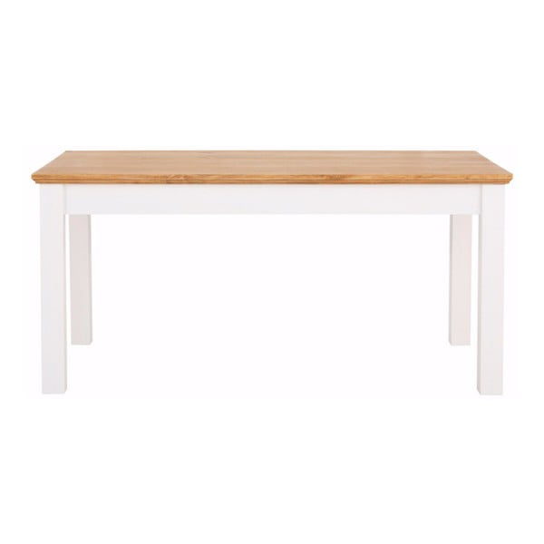 Suzie fehér tömör borovi fenyő étkezőasztal, fiókkal - Støraa-image-2