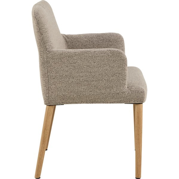 Bézs kárpitozott karfás étkezőfotel Zoe – Actona-image-4