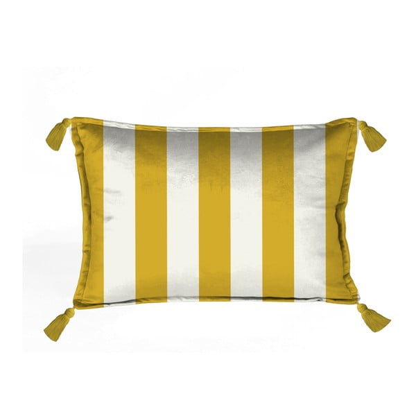 Strips sárga-fehér párnahuzat, 50 x 35 cm - Velvet Atelier