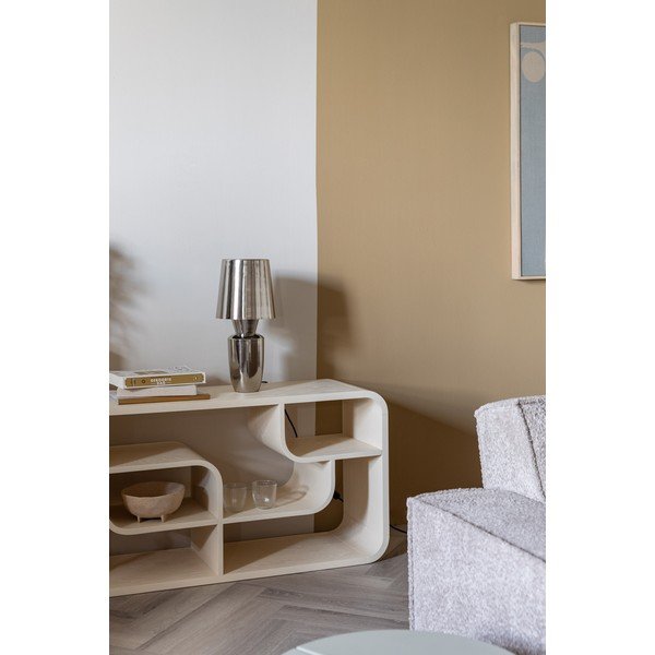 Ezüstszínű fém asztali lámpa fém búrával (magasság 42 cm) Classy – Zuiver-image-3